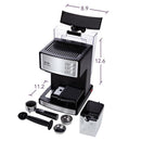 Mr. Coffee Espresso and Cappuccino Machine, Stainless Steel, Programmable Coffee Maker with Automatic Milk Frother, 15-Bar Pump, Ideal for Home Baristas