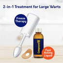 Compound W 2-in-1 Treatment Kit for Large Warts, Freeze Off & Liquid Wart Remover, 8 ct
