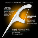 Dentek Floss Picks Triple Clean Advanced Clean Floss Picks, No Break & No Shred Floss, 90 ct