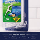 DenTek Floss Pick Dispenser with Dentek Triple Clean Floss Picks, 60 ct
