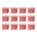 Yankee Candle Signature Votive Mini Candle Jar, Holiday Cheer Scent, Natural Soy Wax Blend Candle with Natural Fiber Wick, 1.3 OZ Glass Jar (Pack of 12)