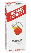 Adams Extract Maple Flavor, For Syrups & Flavor, Gluten Free, 1.5 FL OZ Glass Bottle