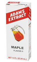 Adams Extract Maple Flavor, For Syrups & Flavor, Gluten Free, 1.5 FL OZ Glass Bottle