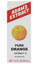Adams Extract Pure Orange Extract, True Fruit Flavor, 1.5 FL OZ Glass Bottle (Pack of 1)
