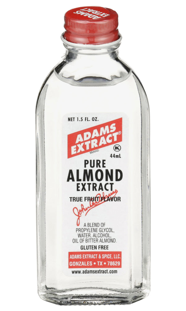 Adams Extract Pure Almond Extract, True Fruit Flavor, Gluten Free, 1.5 FL OZ Glass Bottle (Pack of 1)