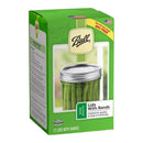 Ball Wide Mouth Glass Mason Jars with Lids and Bands, Used for Canning, Pickling, Juice, Jam, Jelly, 12 Pint Size 16 Ounce Jars + 12 Wide Mouth Lids/Bands