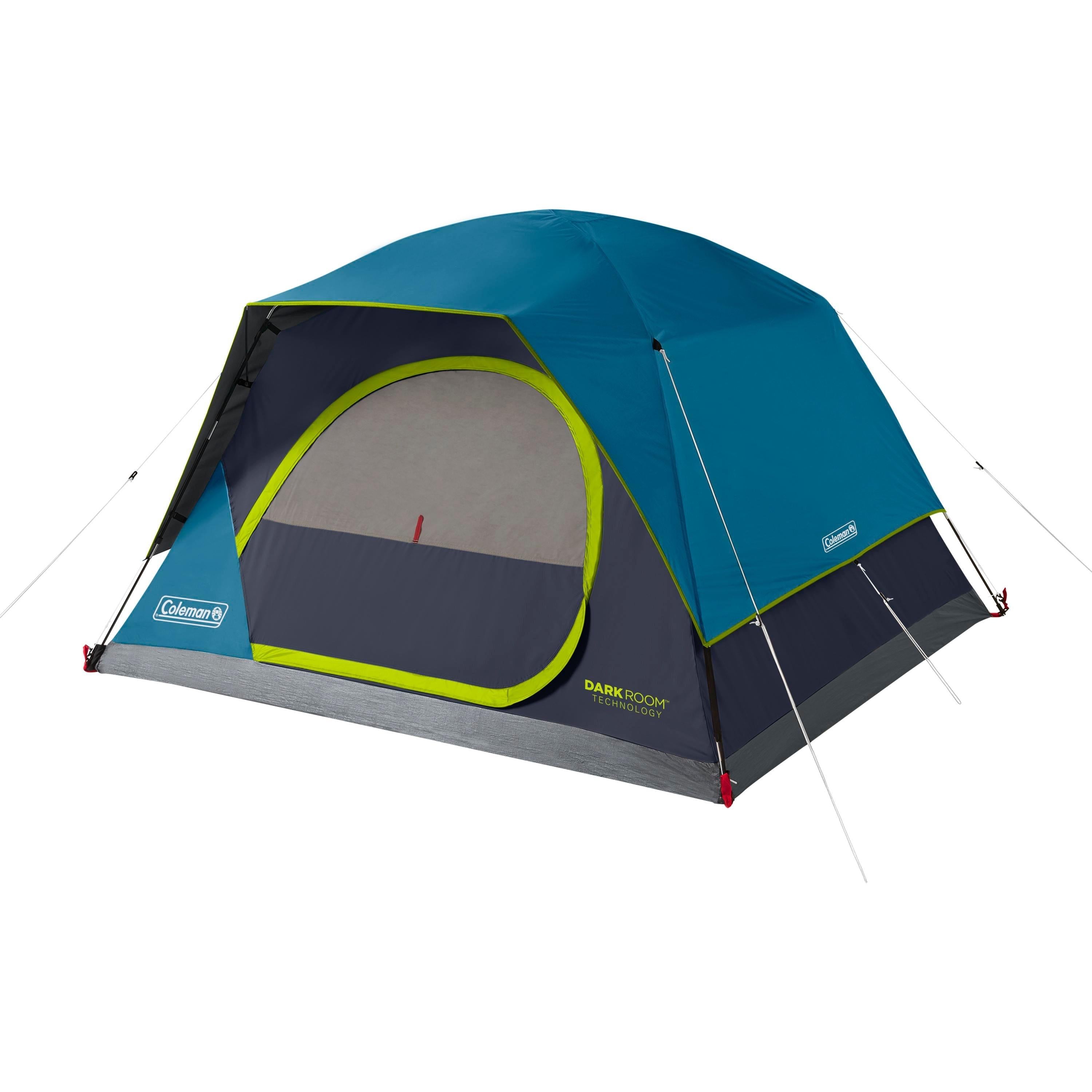 Coleman 4-Person Dark Room Skydome Camping Tent, Blue