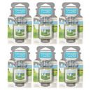 Yankee Candle Car Air Fresheners, Hanging Car Jar Ultimate, Neutralizes Odors Up To 30 Days, Clean Cotton, 0.96 OZ (Pack of 6)