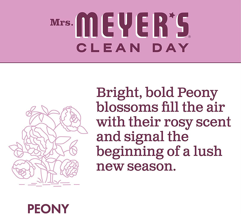 Mrs. Meyer's Peony Kitchen Set, Dish Soap, Hand Soap, and Multi-Surface Cleaner, Peony, 1 CT - Trustables