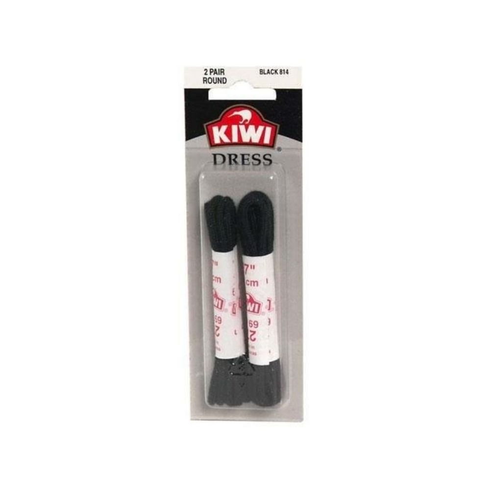 KIWI Round Black Dress Shoe Replacement Shoe Laces 27", 2 PR, 1 CT KIWI Round Black Dress Shoe Replacement Shoe Laces 27", 2 PR, 1 CT