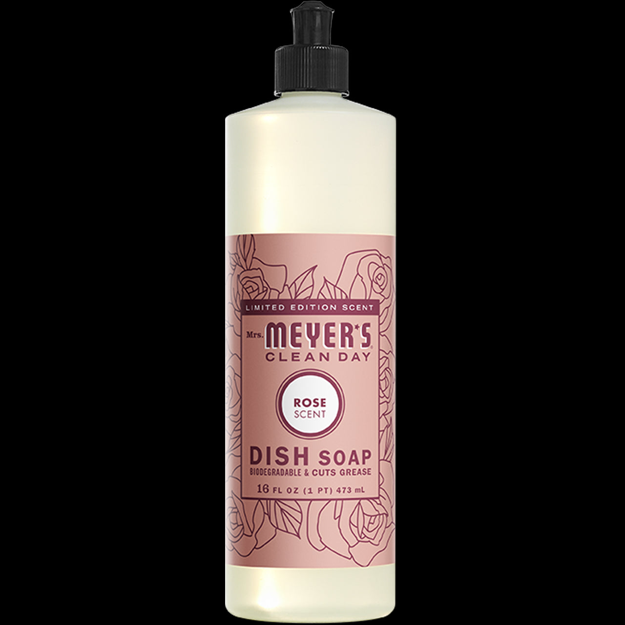 Mrs. Meyer's Liquid Dish Soap Rose, 16 Ounce