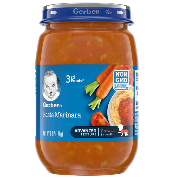 Gerber 3rd Foods Baby Food Jars, Pasta Marinara, 6 OZ - Trustables