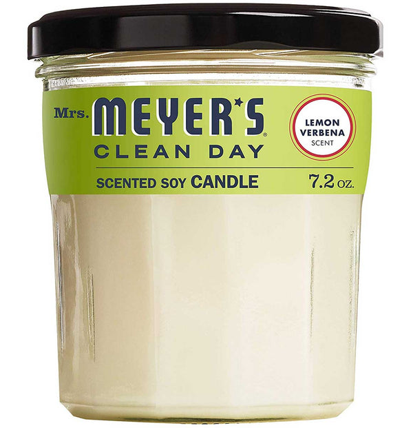 Mrs. Meyer's Clean Day Scented Soy Candle, Lemon Verbena Scent, 7.2 ounce candle - Trustables
