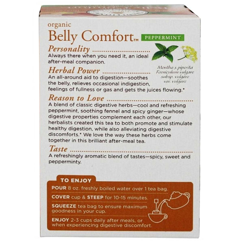 Traditional Medicinals Organic Belly Comfort Peppermint Tea, 16 Tea Bags - Trustables