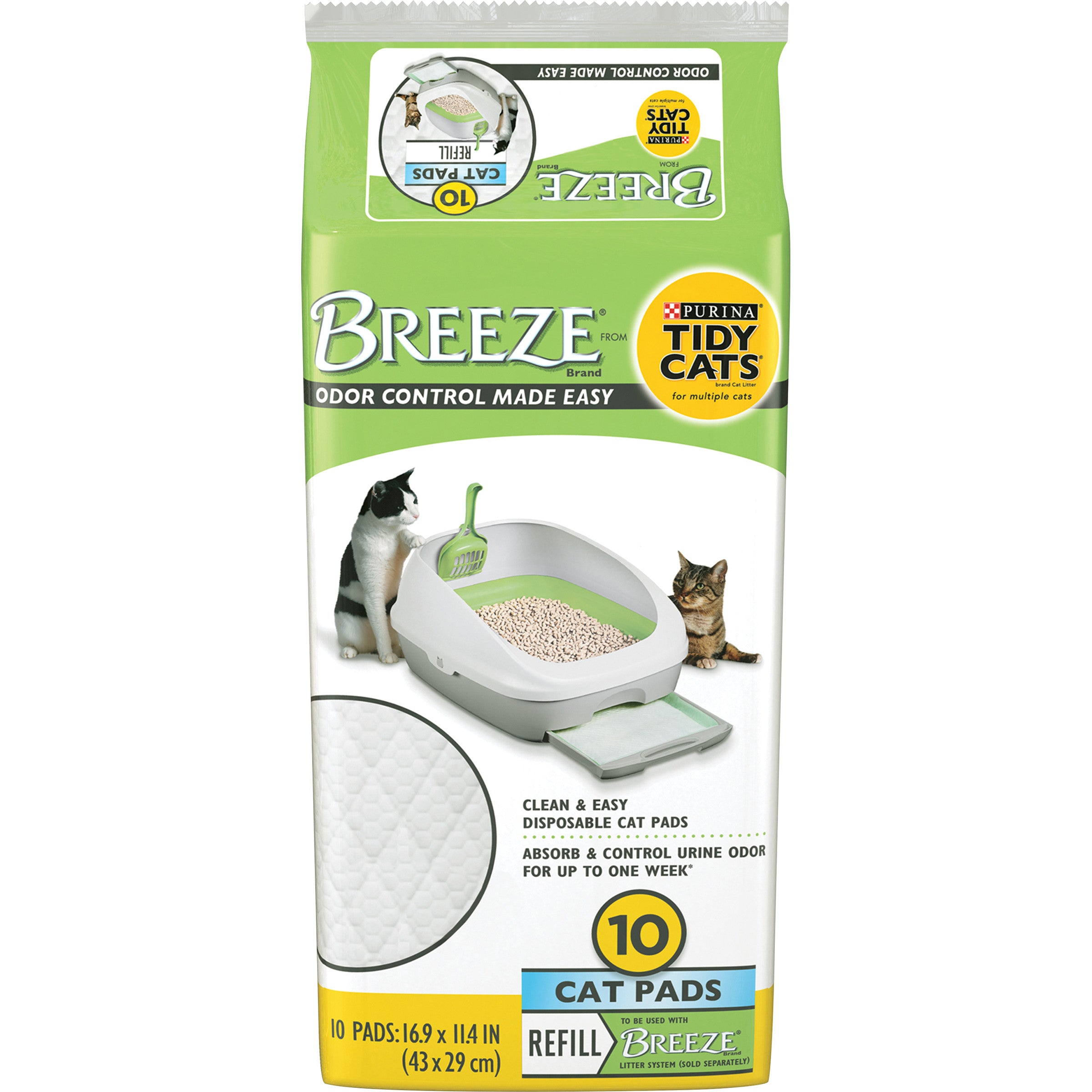 Tidy Cats Breeze Cat Pads Refill Pack, 10 CT Trustables