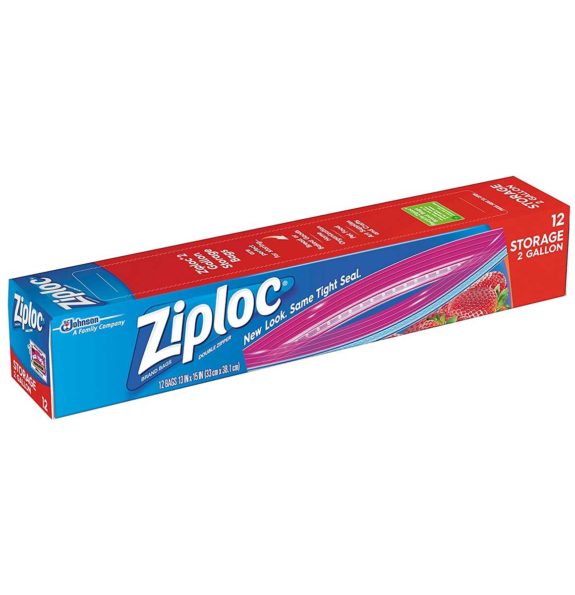 Ziploc 2 Gal. Double Zipper Food Storage Bag (12-Count) - Power