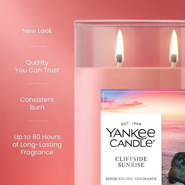 Yankee Candle Large Tumbler Scented Candle, Cliffside Sunrise, 20 oz