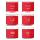 Yankee Candle Signature Votive Mini Candle Jar, Christmas Eve, Natural Soy Wax Blend Candle with Natural Fiber Wick, 1.3 OZ Glass Jar (Pack of 6)