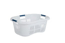 Rubbermaid Hip-Hugger Laundry Basket, White, 1.5 Bushel
