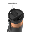 Contigo Snapseal Stainless Steel Leakproof Water Bottle with Carry Strap and Straw, Licorice Bronze, 24 Ounce