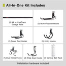 Rubbermaid Garage FastTrack Rail 20-Piece Large Kit, Black/Grey