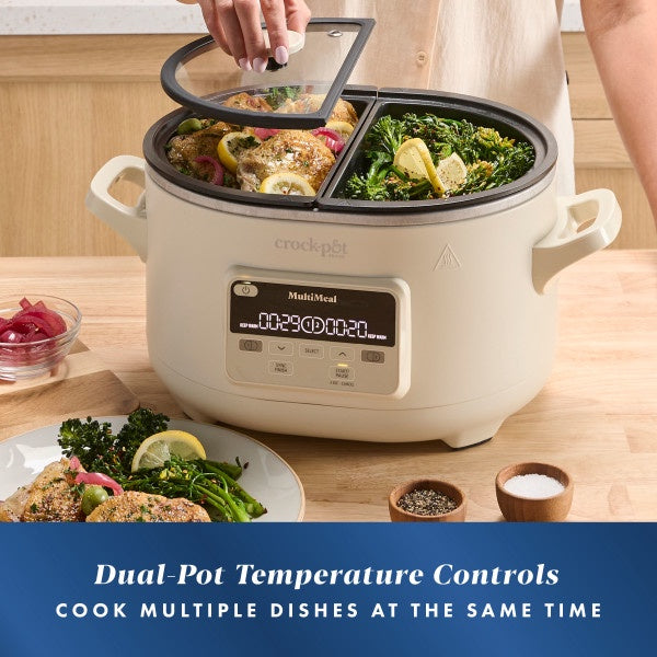 Crock-Pot MultiMeal Multicooker & Programmable Slow Cooker with Bake Function, Oat Milk, 1 CT