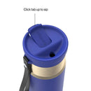 Contigo Snapseal Stainless Steel Leakproof Water Bottle with Carry Strap and Straw, Wild Indigo Champagne, 24 Ounce