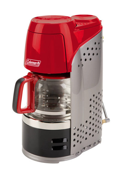 Coleman QuikPot Propane Coffee Maker with Instastart Ignition, 4500 BTUs of Power Brews 10 Cups in 18 Minutes