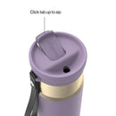 Contigo Snapseal Stainless Steel Leakproof Water Bottle with Carry Strap and Straw, Purple Carrot Champagne, 24 Ounce