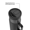 Contigo Snapseal Stainless Steel Leakproof Water Bottle with Side Handle, Licorice Gunmetal, 20 Ounce