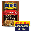 BUSH'S BEST Baked Beans, Canned Homestyle Baked Beans, 28 Oz