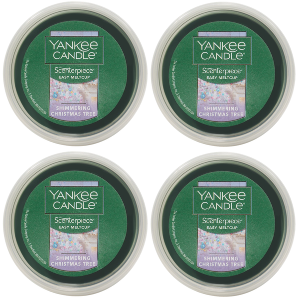 Yankee Candle Shimmering Christmas Tree Scenterpiece Easy MeltCup (Pack of 4)