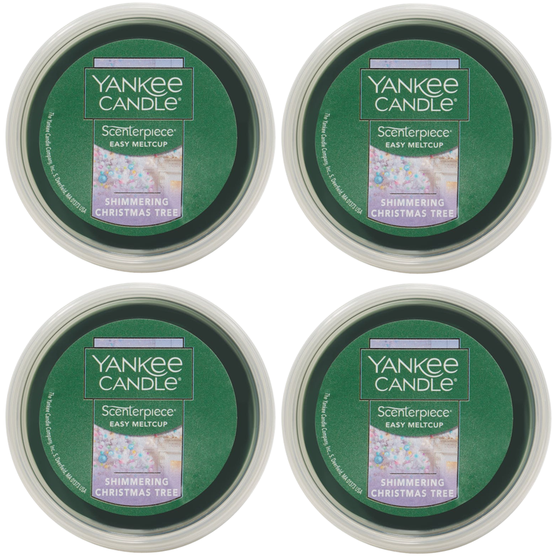 Yankee Candle Shimmering Christmas Tree Scenterpiece Easy MeltCup (Pack of 4)