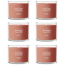 Yankee Candle Signature Votive Mini Candle Jar, Autumn Leaves, Natural Soy Wax Blend Candle with Natural Fiber Wick, 1.3 OZ Glass Jar (Pack of 6)