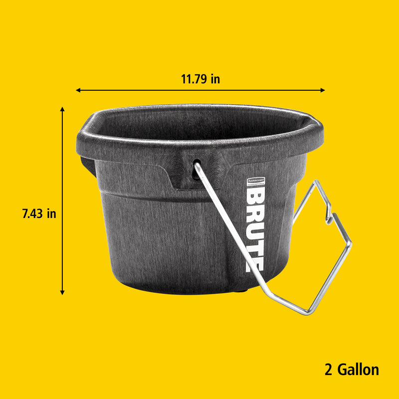 BRUTE 3-in-1 Flat Back Bucket, 2 Gallon