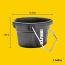 BRUTE 3-in-1 Flat Back Bucket, 2 Gallon, Pack of 2