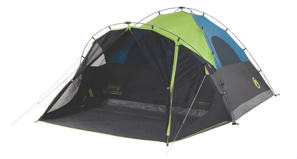 Coleman Carlsbad Dark Room Camping Tent with Screened Porch, 4/6 Person Tent Blocks 90% of Sunlight and Keeps Inside Cool, Weatherproof Tent with Easy Setup and Screened-In Porch