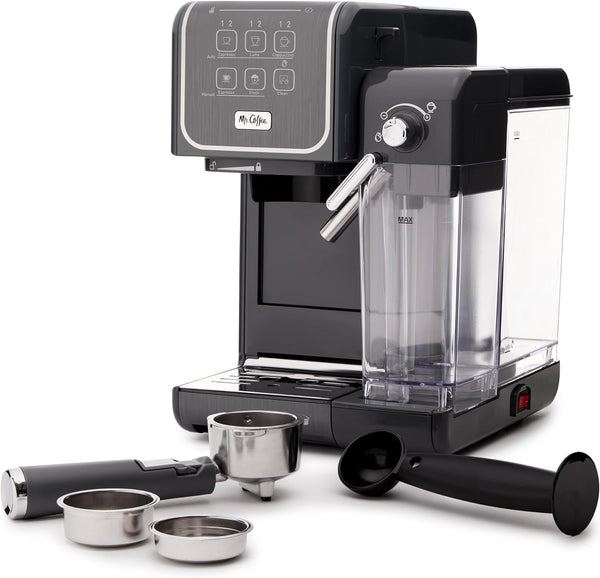 Mr. Coffee One-Touch CoffeeHouse+ Espresso, Cappuccino, and Latte Maker, Grey