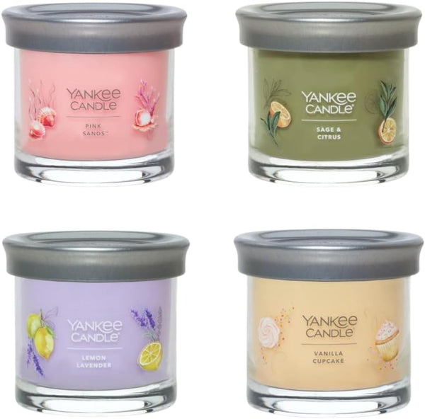 Yankee Candle Small Tumbler Jar Candles, Sweet Breeze Variety Pack, 4 Ounce, (Pack of 4)