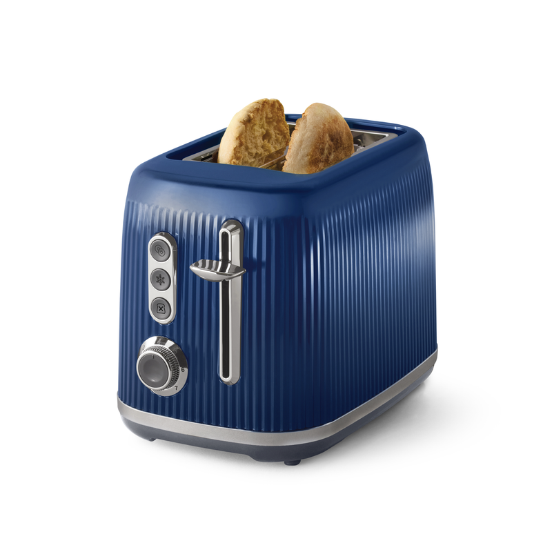 Oster Retro 2-Slice Toaster with Quick-Check Lever, Extra-Wide Slots, Impressions Collection, Blue