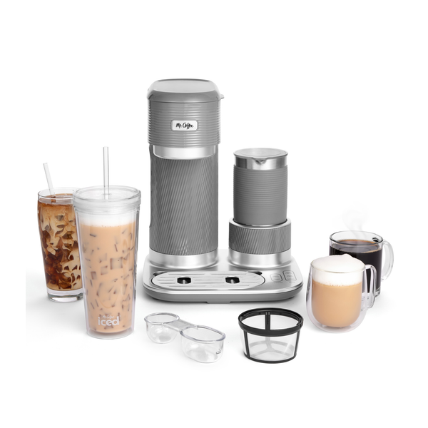 Mr. Coffee 4-in-1 Single-Serve Latte Lux, Iced, and Hot Coffee Maker with Milk Frother