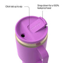 Contigo SnapSeal Leakproof Travel Tumbler with Handle and Straw, Galactic Champagne, 30 Ounce