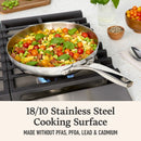 Calphalon Premier Stainless Steel 3-Piece Fry Pan Set