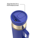 Contigo Snapseal Stainless Steel Leakproof Water Bottle with Side Handle, Wild Indigo Champagne, 20 Ounce