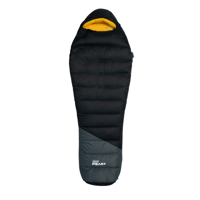 Coleman PEAK1 20°F Mummy Down Sleeping Bag - Regular, Black