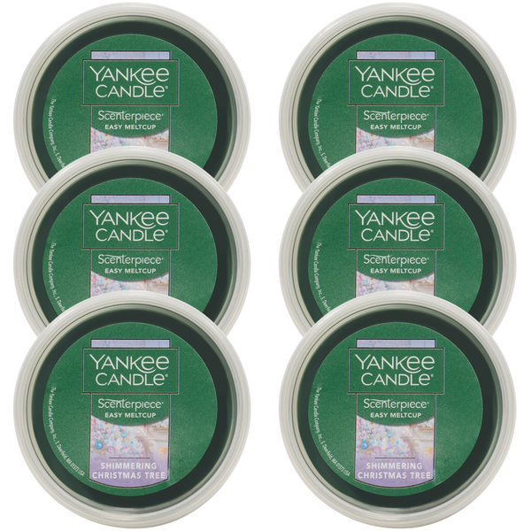 Yankee Candle Shimmering Christmas Tree Scenterpiece Easy MeltCup (Pack of 6)