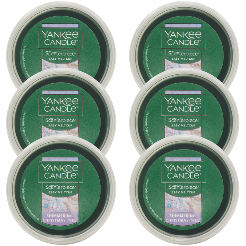 Yankee Candle Shimmering Christmas Tree Scenterpiece Easy MeltCup (Pack of 6)