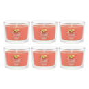 Yankee Candle Signature Votive Mini Candle Jar, Cliffside Sunrise Scent, Natural Soy Wax Blend Candle with Natural Fiber Wick, 1.3 OZ Glass Jar (Pack of 6)