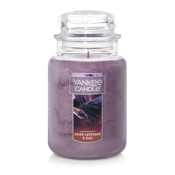 Yankee Candle Classic Large Jar Single Wick Candle, Dried Lavender & Oak, 22 Ounce