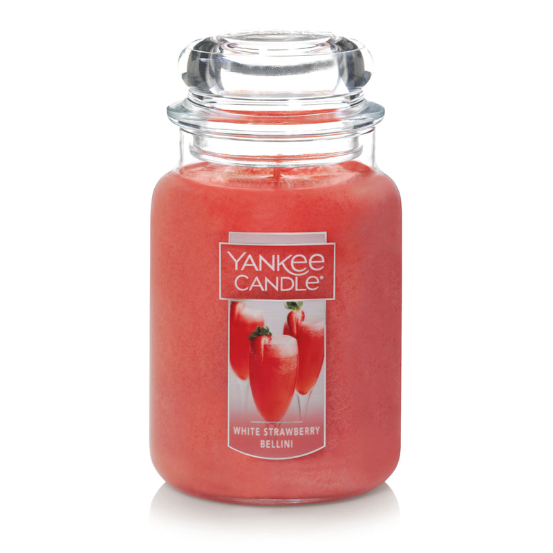 Yankee Candle Classic Large Jar Single Wick Candle, White Strawberry Bellini, 22 Ounce